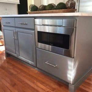After Incorporate Microwave In A Kitchen Island